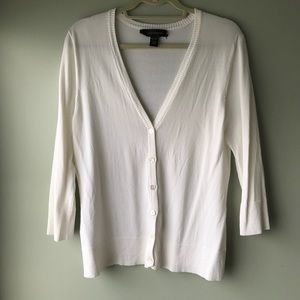Basic White Cardigan